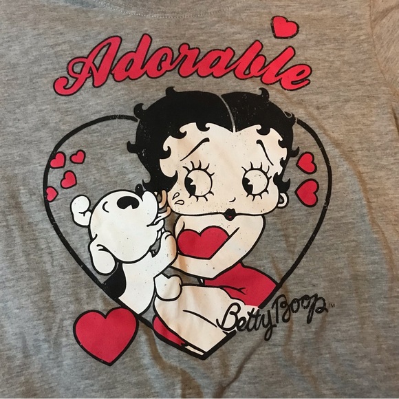 Betty Boop T-Shirt Graphic Red Adorable | Size - M - Picture 5 of 8